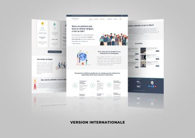 Site web Version internationale